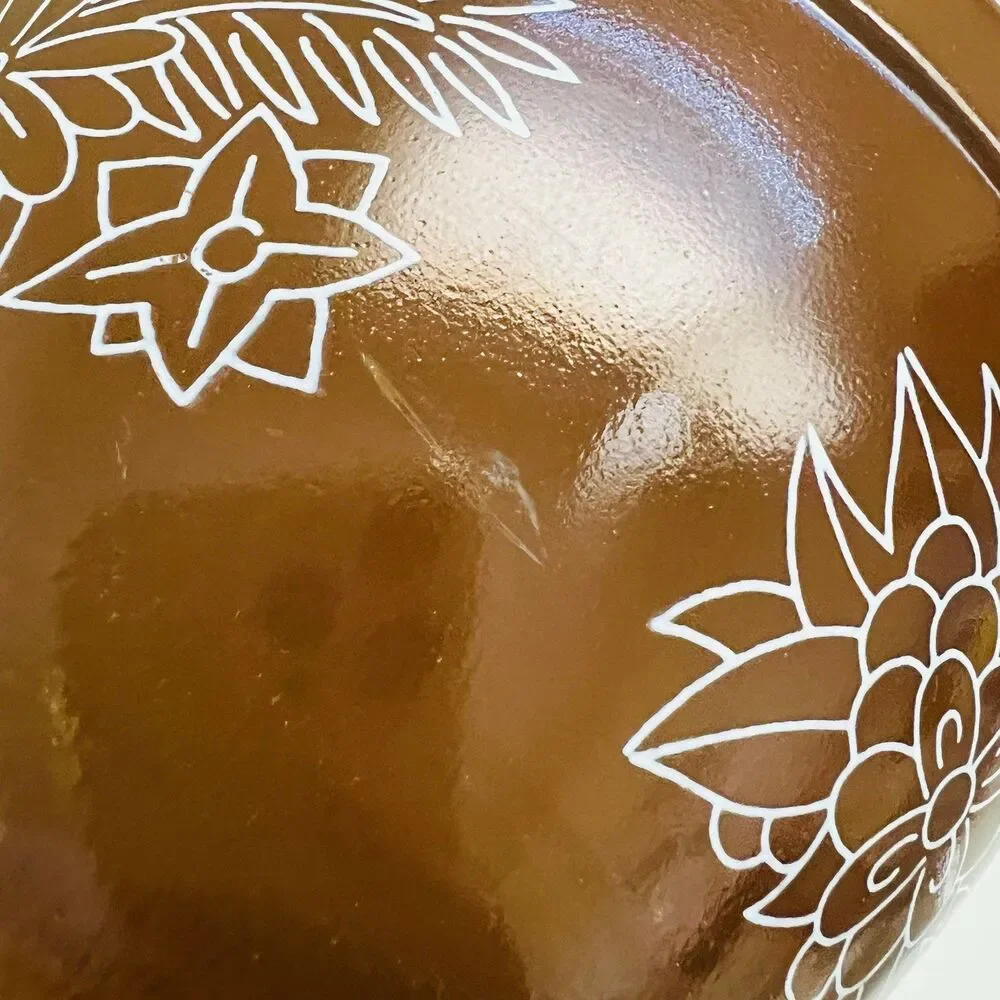 PYREX Brown White Woodland 401 Mixing Bowl 1.5 Pt